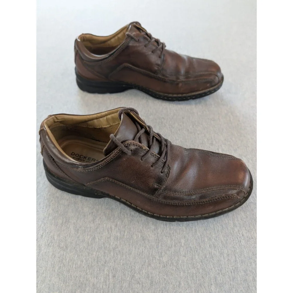 Dockers Mens Pro Style Leather Casual Oxford Shoes Brown Size 9M 90-29023
